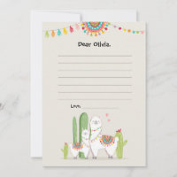 Llama Fiesta Mexicano Guestbook Cards Time Capule