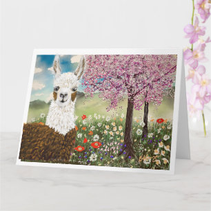 Cartão Llama Springtime Delights