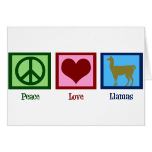 Cartão Llamas Peace Love
