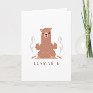 Cartão Llamaste - Design de Meditação Llama