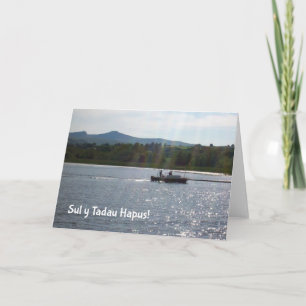 Cartão Llangorse Lake, Father's Day Card: Welsh Greeting