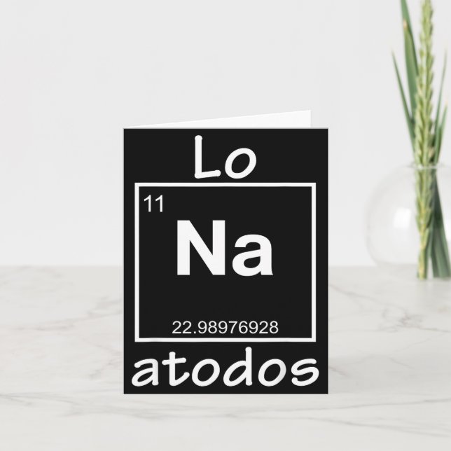 Cartão Lo Na Atodos - Spanish Chemistry Periodic Table So (Frente)