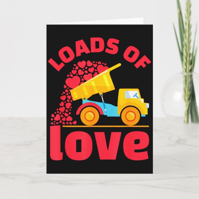 Cartão Loads Of Love Truck Hearts Valentines Day Kids Tod (Frente)