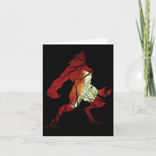 Cartão Lobisomem Wolf Moon Werewolf Silhoueen Halloween C
