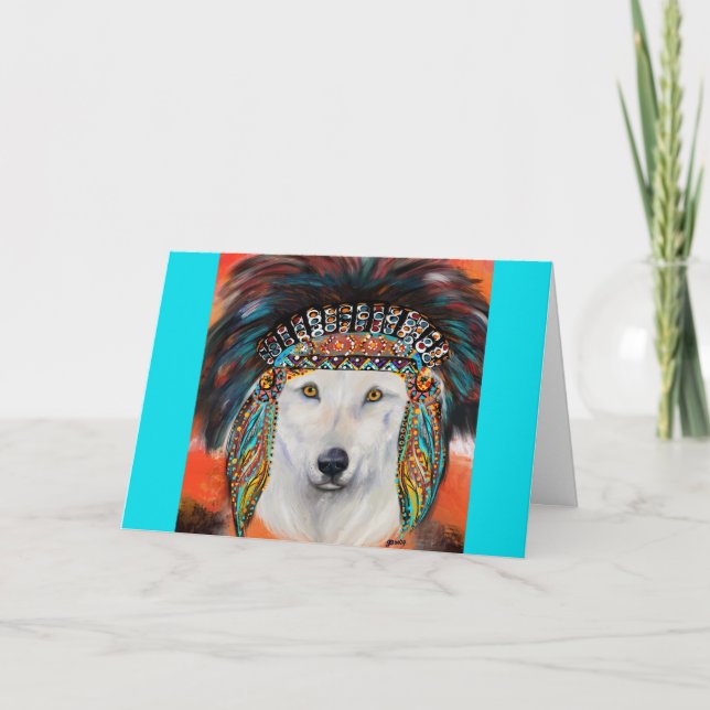 Cartão Lobo Branco (Frente)