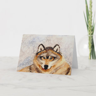 Cartão Lobo de inverno