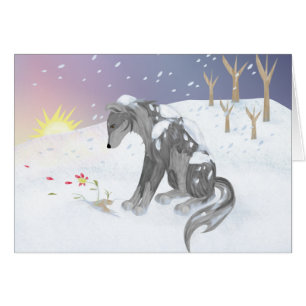 Cartão Lobo de inverno