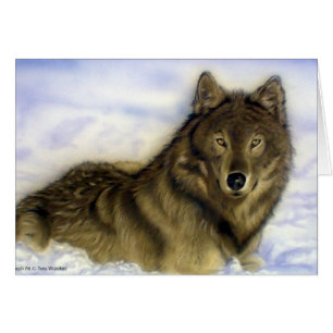 Cartão Lobo do inverno