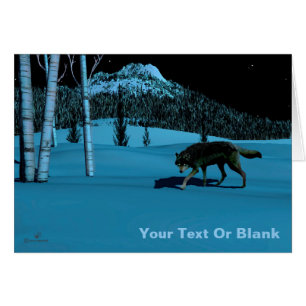 Cartão Lobo Inverno - Tapetum Lucidum