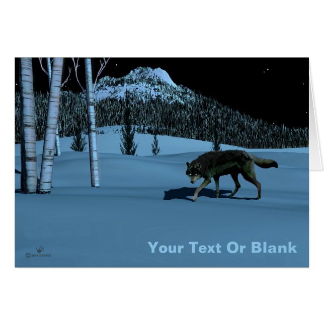 Cartão Lobo Inverno - Tapetum Lucidum (Frente Horizontal)