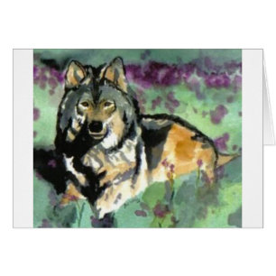 Cartão Lobo por Paula Atwell