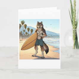 Cartão Lobo Surfista