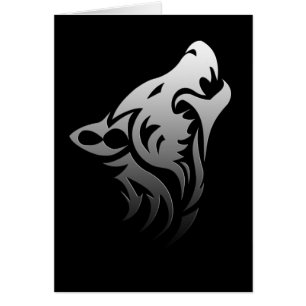 Cartão Lobo tribal
