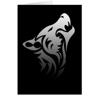Cartão Lobo tribal