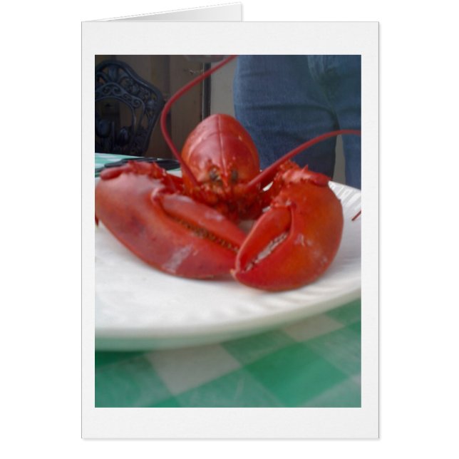 CARTÃO **LOBSTER** CAMINHA PARA UM RESTURANTE (Frente)