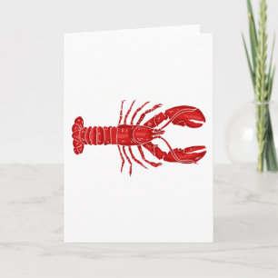 Cartão Lobster Vector