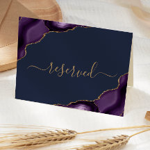 Local de Casamento Dourado Roxo Marinho Azul Reser