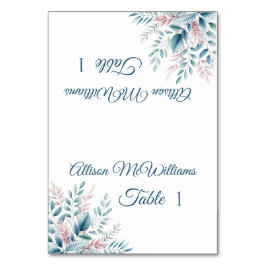 Cartão Local de Casamento-Pastel Botânico-