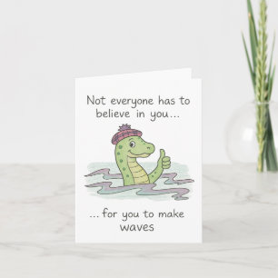 Cartão Loch Ness Monster Torne as Ondas Motivacionais