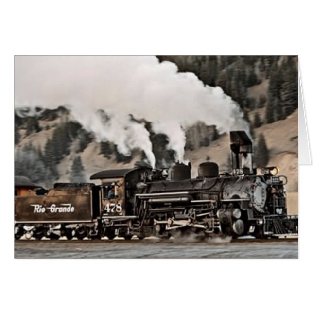 Cartão Locomotiva a vapor (Frente Horizontal)