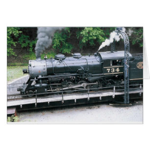 Cartão Locomotiva a vapor