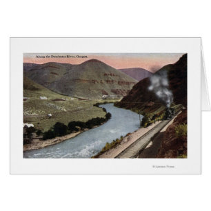 Cartão Locomotivas a vapor na via