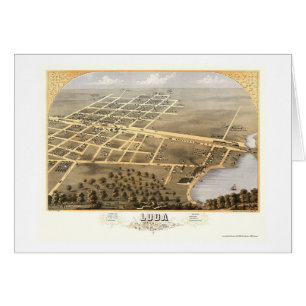Cartão Loda, mapa panorâmico do IL - 1869