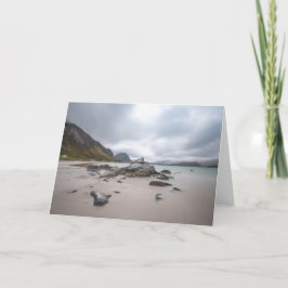 Cartão Lofoten Ramberg Beach