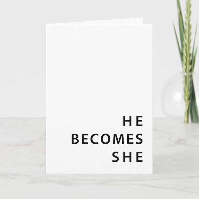 Cartão logo após a mudança de gênero (Frente)