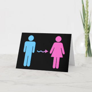 Cartão logo depois da mudança de sexo