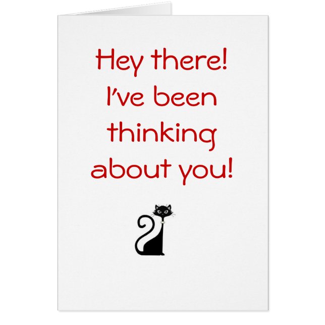 Cartão logocat04w10, eu tenho pensado sobre você! (Frente)