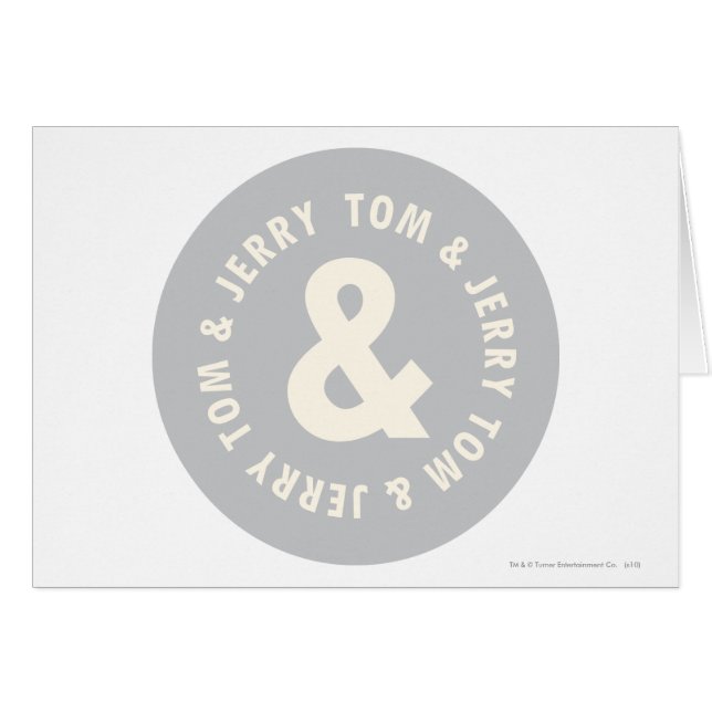 Cartão Logotipo 1 do Tom e do Jerry Round (Frente Horizontal)