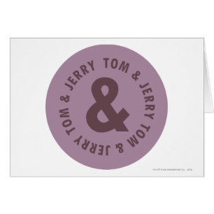 Cartão Logotipo 7 do Tom e do Jerry Round