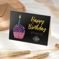 Logotipo comercial Cor-de-rosa Cupcake azul preto
