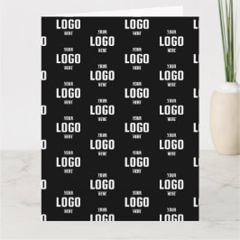 Cartão Logotipo comercial personalizado - Greeti preto do