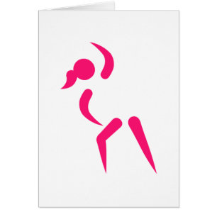 Cartão Logotipo da ginástica aeróbica