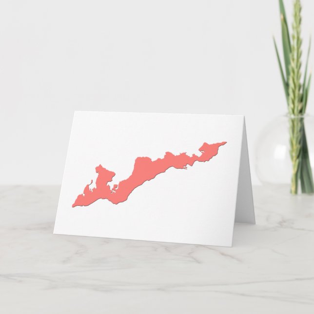 Cartão Logotipo da Ilha Fishers Notecard - Ilha Fishers,  (Frente)