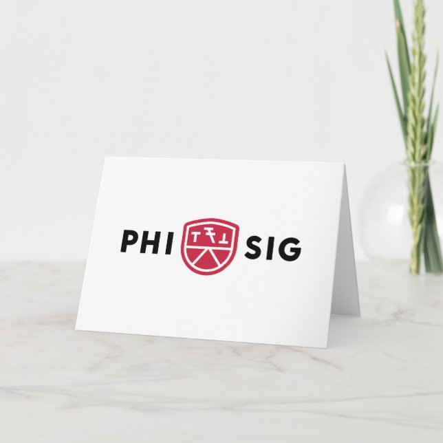 Cartão Logotipo da Phi Sigma Kappa (Frente)