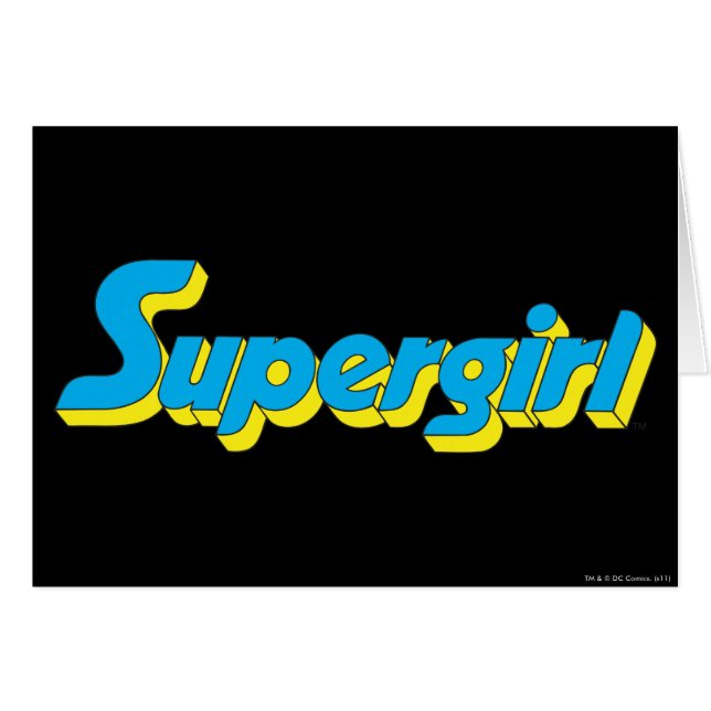 Cartão Logotipo da Supergirl (Frente Horizontal)