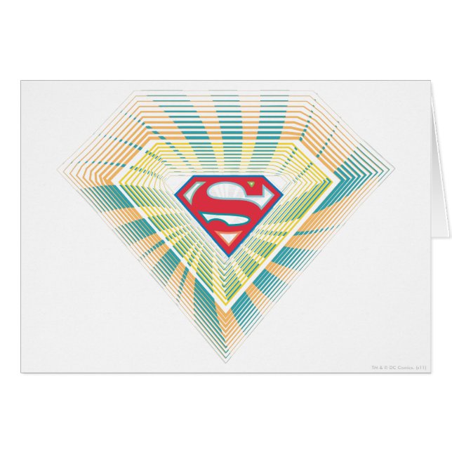 Cartão Logotipo da Supergirl Groovy (Frente Horizontal)
