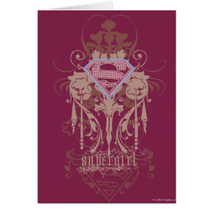 Cartão Logotipo da Supergirl Jewel