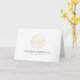 Cartão LOGOTIPO DANDELION STARBURST Dourado em BRANCO (Yellow Flower)