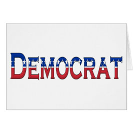 Cartão Logotipo de Estrelas Democratas e Stripes