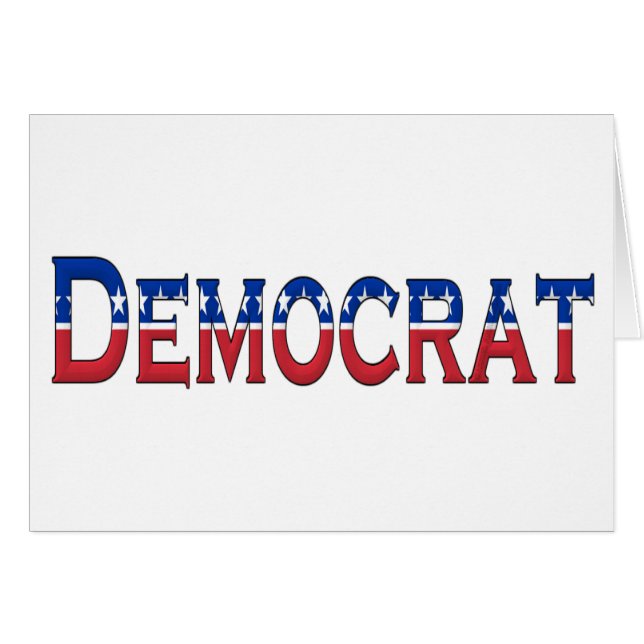 Cartão Logotipo de Estrelas Democratas e Stripes (Frente Horizontal)
