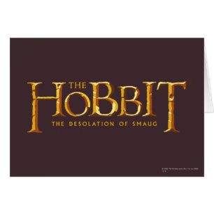 Cartão Logotipo de hobbit - Dourado