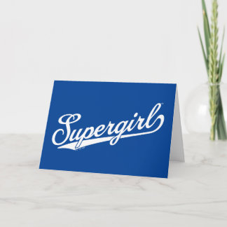 Cartão Logotipo de nome completo da Supergirl Baseball