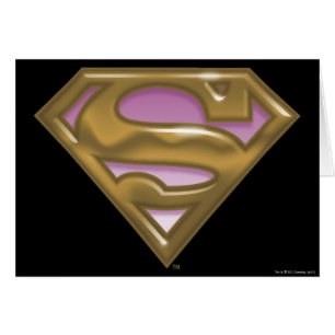 Cartão Logotipo de Ouro da Supergirl