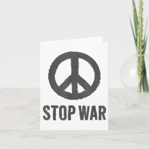 Cartão Logotipo de Paz Símbolo Hippie para Parar a Guerra