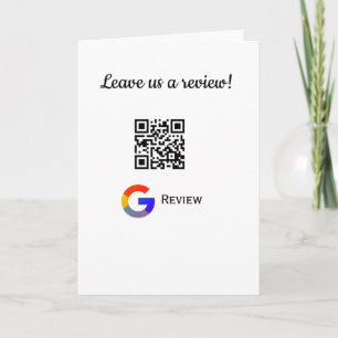 Cartão logotipo de revisão de negócios do Google Scan QR 