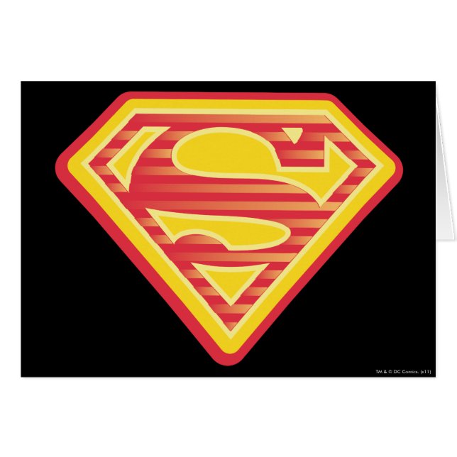 Cartão Logotipo de Supergirl Far-Out (Frente Horizontal)